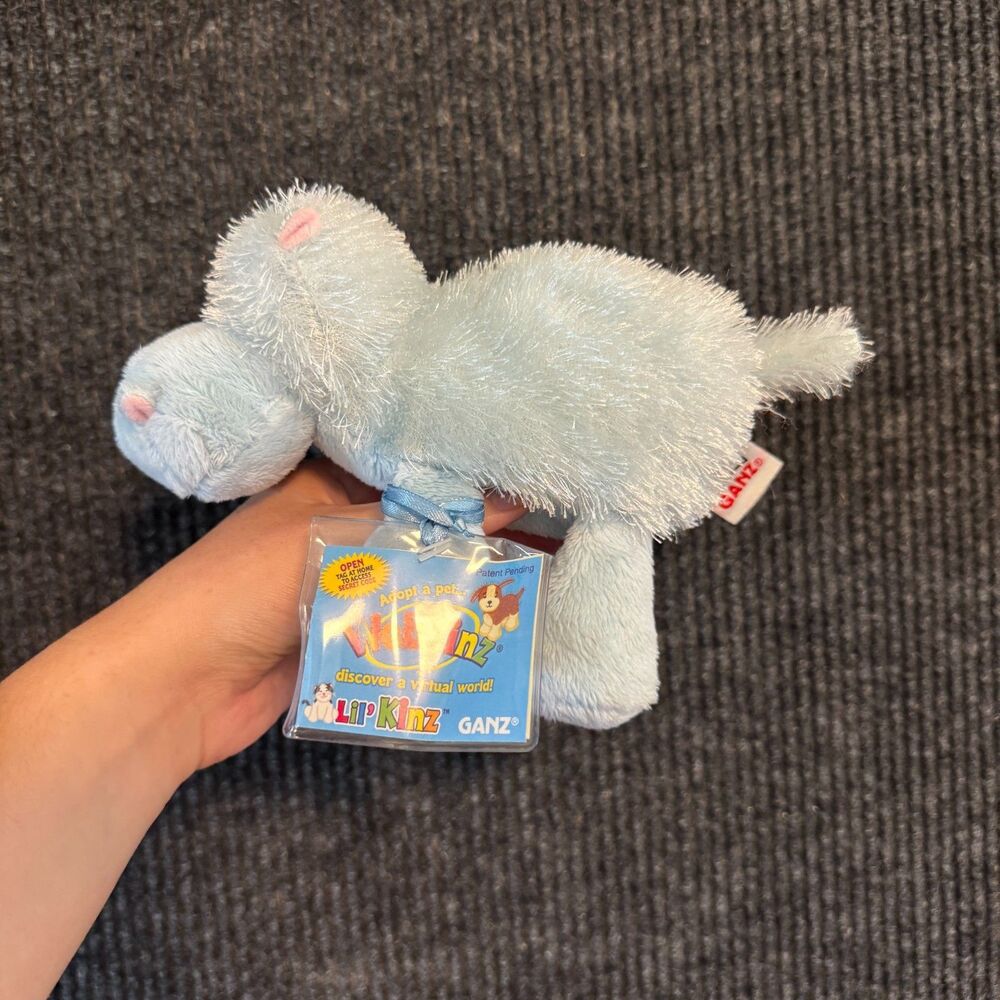 Ganz Lil Kinz Webkinz Blue Hippo Plush HS009 Sealed Code NWT